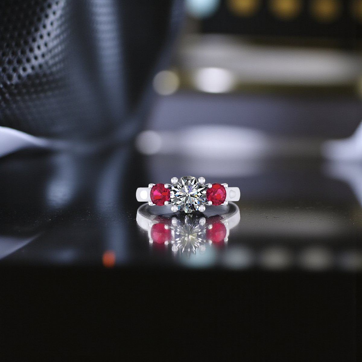 Diamond & Ruby Trilogy Ring - Options - Pobjoy Diamonds