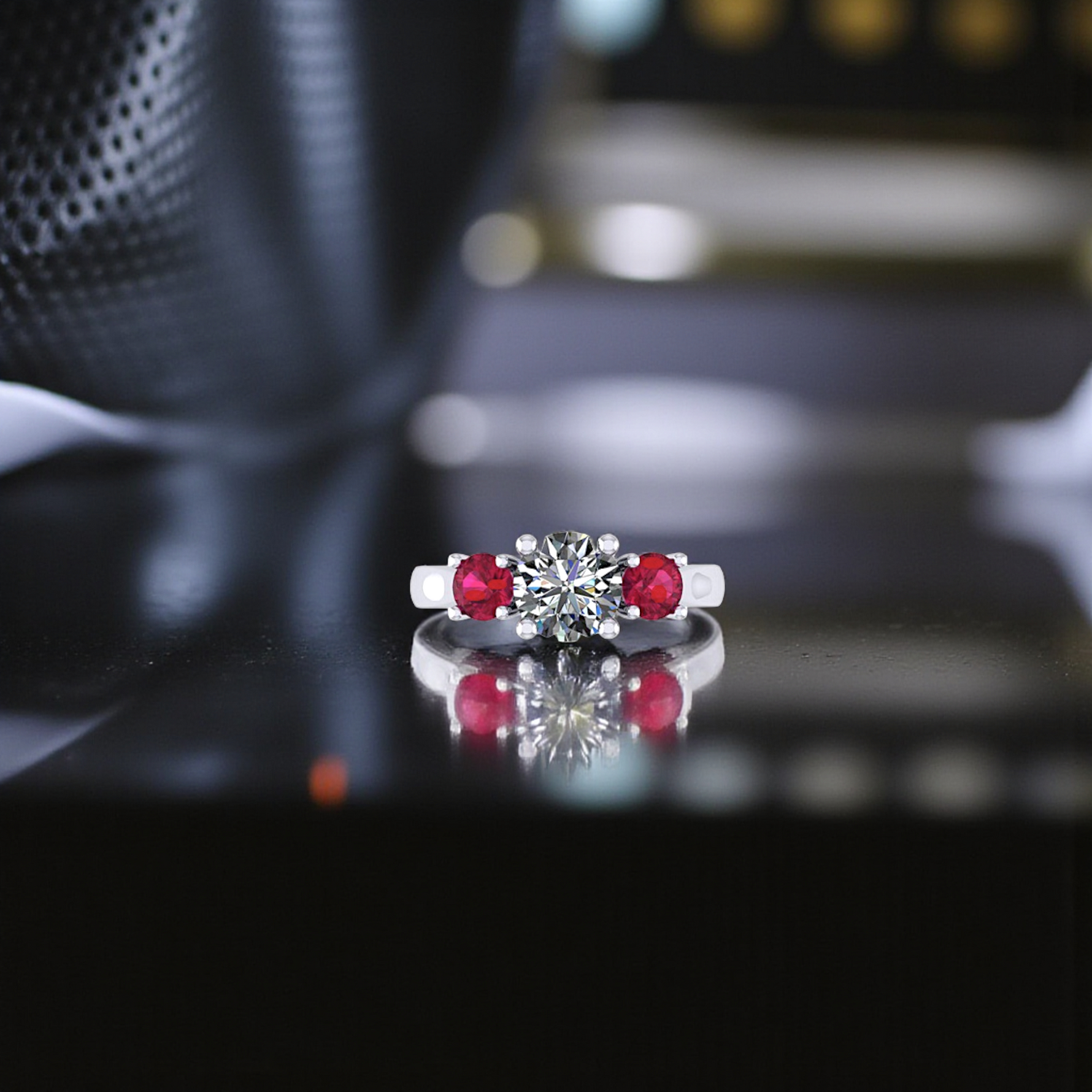 Diamond & Ruby Trilogy Ring - Options - Pobjoy Diamonds