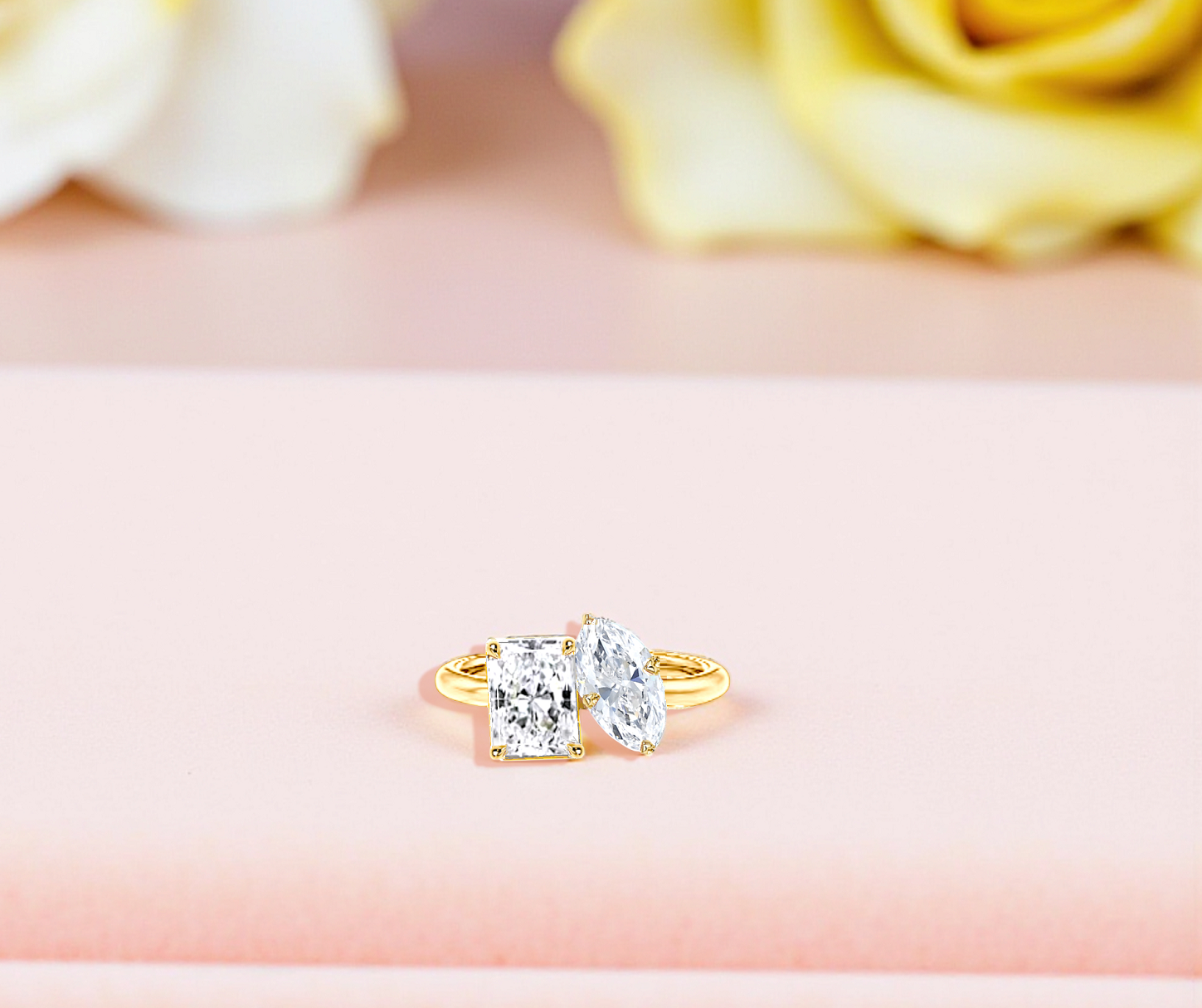 Toi Et Moi Diamond Engagement Ring