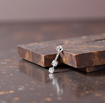 Double Diamond Dangly Belly Ring 0.33 Carats