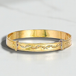9K Yellow Gold Baby/Infants Expandable Bangle