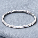 Platinum Diamond Tennis Bracelet 5.00 Carats - F/VS