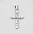 18K White Gold Diamond Cross Pendant 0.30 Carats - Pobjoy Diamonds