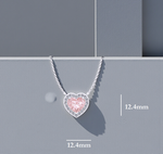Lab Grown 1.10 Carat Vivid Pink Heart Diamond Necklace - Pobjoy Diamonds