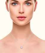 Lab Grown 1.10 Carat Vivid Pink Heart Diamond Necklace - Pobjoy Diamonds