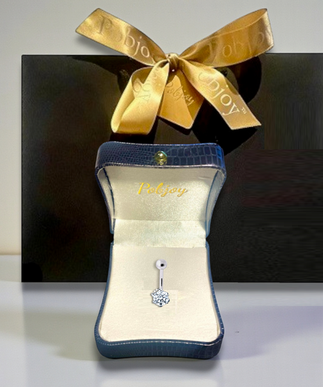 Platinum & Titanium 0.20 Carat Natural Diamond Belly Ring - Special Offer - Pobjoy Diamonds