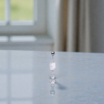 Cushion & Round Cut Lab Diamond Dangly Belly Ring - Pobjoy Diamonds