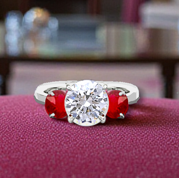 Diamond & Ruby Trilogy Ring - Options - Pobjoy Diamonds
