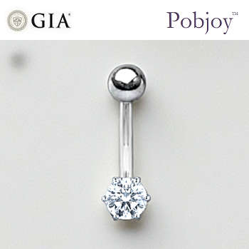 Platinum & Titanium 0.30 Carat Natural Diamond Belly Ring - Special Offer - Pobjoy Diamonds
