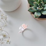 Toi Et Moi Pink Cushion & Pear Lab Diamond Engagement Ring - Options