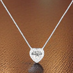 Heart Diamond & Halo Necklace 1.16 Carat