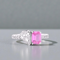 Toi Et Moi Diamond & Pink Sapphire Engagement Ring