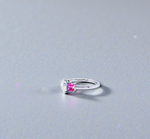 Toi Et Moi Diamond & Deep Pink Sapphire Engagement Ring - Pobjoy Diamonds