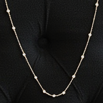 Gold & Diamond Backdrop Necklace 1.76 Carats