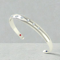 Graduated Diamond Studded Solid Platinum Heavy Cuff Bangle 