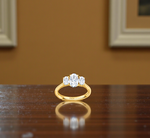 Oval Diamond Trilogy Ring Custom - Pobjoy Diamonds