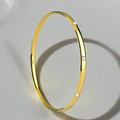 Ladies 9K Gold Diamond Studded Court Shape Bangle