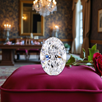 Bespoke Oval Lab Diamond & Halo Ring  - 40% Part Payment - Pobjoy Diamonds