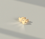 9K Yellow & White Gold Heart Pendant Necklace & Earrings Set - Pobjoy Diamonds