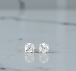 9K Gold Ethical Lab Diamond Earring Studs & Pendant Necklace Set - Pobjoy Diamonds