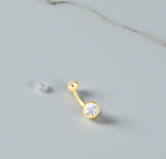 Lab Diamond Belly Ring Twin Solitaires 1.60 Carats E/VVS - Pobjoy Diamonds