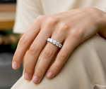Prong Set Five Stone GIA Diamond Half Eternity Ring 1.50 Carats - Pobjoy Diamonds