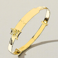 9K Yellow Gold Teddy Expandable Baby Bangle