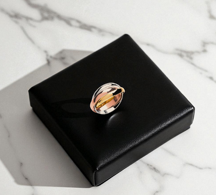 9K Gold Three Colour Russian Wedding Ring
