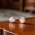 Platinum 1.04 Carat Lab Grown Fancy Pink Diamond Stud Earrings VS1 - Special Offer - Pobjoy Diamonds