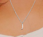 9K White Gold Initial Pendant - Pobjoy Diamonds