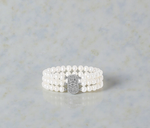 New Triple Strand Cultured Freshwater Pearl Bracelet & Silver Clasp - Pobjoy Diamonds