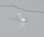 Titanium & Lab Diamond Belly Ring Twin Solitaires - Special Order - Pobjoy Diamonds