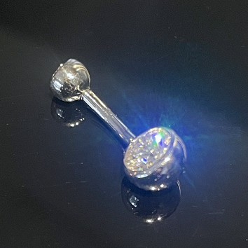 Diamond Belly Ring Twin Solitaires 1.00 Carat
