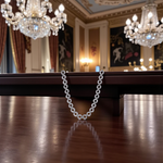 Sterling Silver Heavyweight Circle Echo Neck Chain - Pobjoy Diamonds