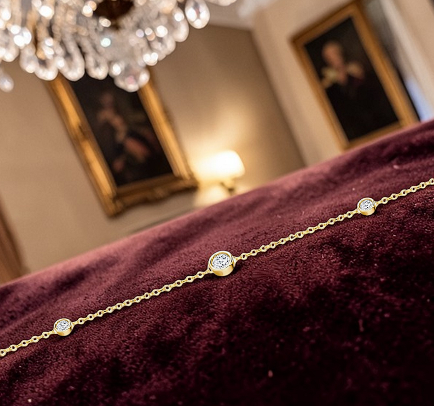 Random Scattered Lab Diamond Necklace -1.70 Carats - Pobjoy Diamonds