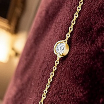 Diamond Oversize Y Necklace - Gold or Platinume