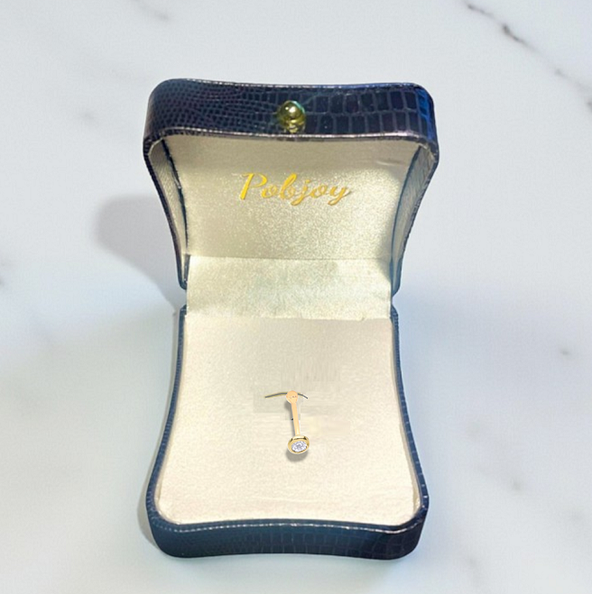 9K Gold & Real Diamond Nose Pin Stud - Pobjoy Diamonds