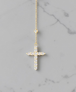 Diamond Oversize Y Necklace - Gold or Platinum - Pobjoy Diamonds