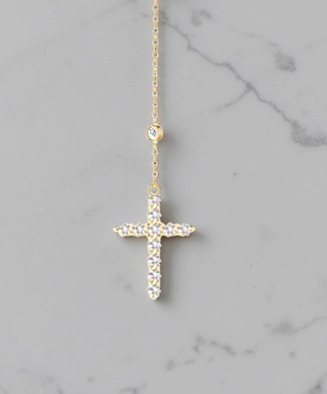 Diamond Oversize Y Necklace - Gold or Platinum - Pobjoy Diamonds