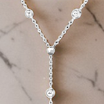 Diamond Oversize Y Necklace - Gold or Platinum