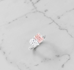 Toi Et Moi Pink Cushion & Pear Lab Diamond Engagement Ring - Options - Pobjoy Diamonds