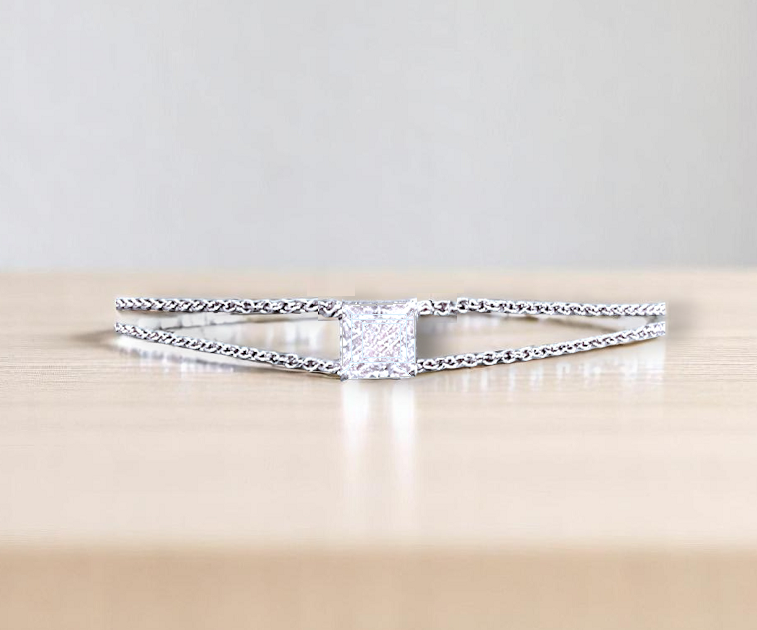 Lab Grown 2.0 Carat E/VVS Radiant Cut Diamond Bracelet - Options - Pobjoy Diamonds