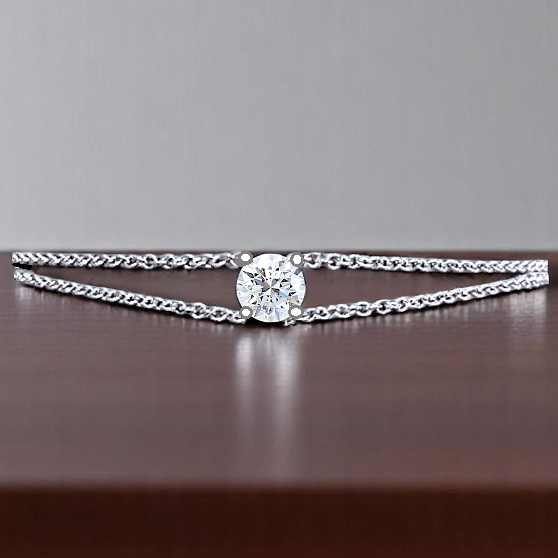 1.20 Carat Round Cut Diamond Twin Chain Bracelet - Options - Pobjoy Diamonds