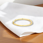9K Gold Ladies Diamond Studded Hinged Bangle 0.15 Carat - Pobjoy Diamonds