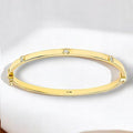 9K Gold Ladies Diamond Studded Hinged Bangle 0.15 Carat