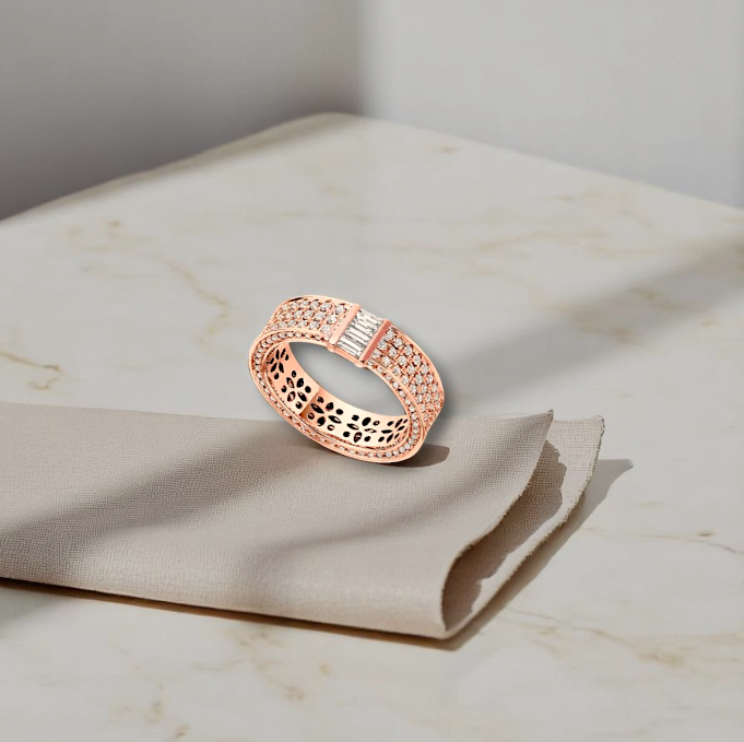 Baguette & Round Brilliant Diamond Cocktail Ring 1.90 Carats - Pobjoy Diamonds