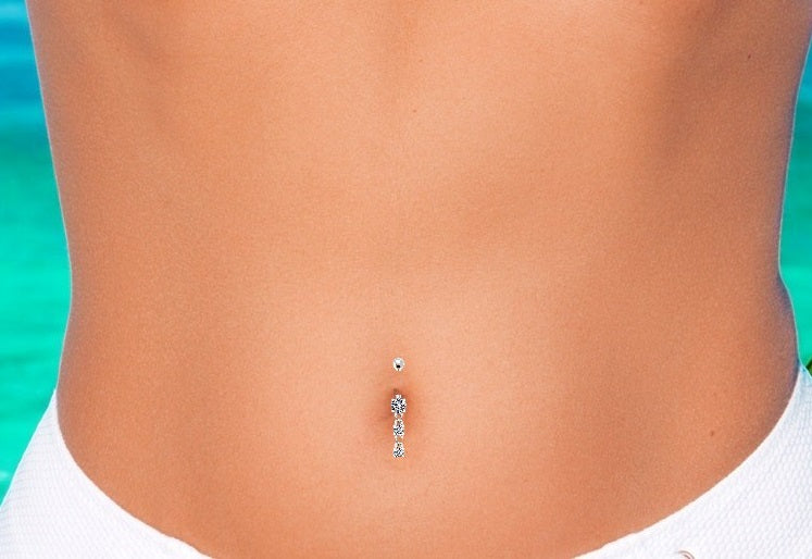 Lab Diamond Drop Belly Ring 0.94 Carat E/VS - Pobjoy Diamonds