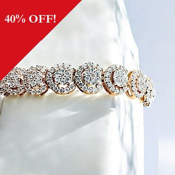 40% OFF. Rose Gold Diamond Tennis Bracelet 4.75 Carats -In Stock