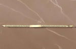 9K Yellow Gold Curb Identity Bracelet 6mm