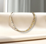 9K Yellow Gold & Sterling Silver Anchor Link Heavyweight Necklace - Pobjoy Diamonds